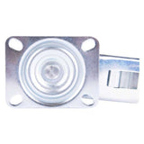Tarsus zwenkwiel + rem 125 mm. blauw