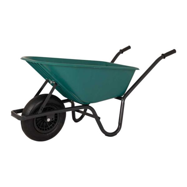 Wheelbarrow plastic green container 85 liters HQ.