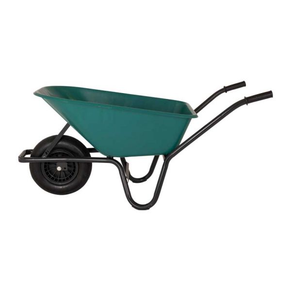 Wheelbarrow plastic green container 85 liters HQ.