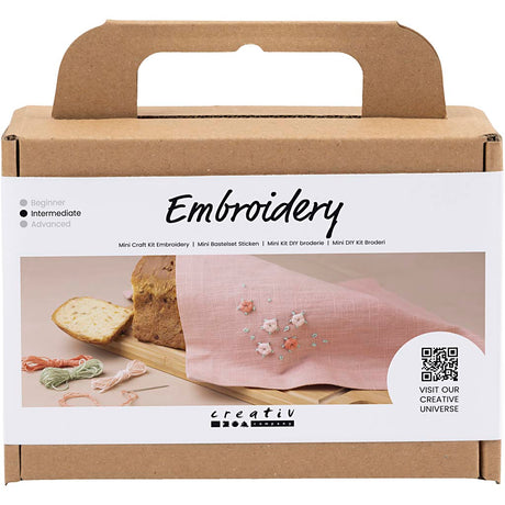 Creativ company http: www.cchobby.nl mini-hobbyset-borduurwerk-textiel-servet-dusty-rose-1-doos