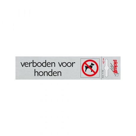 Pickup route alulook 165x44 mm - verboden voor honden