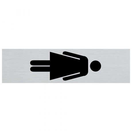 Bord alulook dames symbool staand - 165x44 mm zelfklevend.