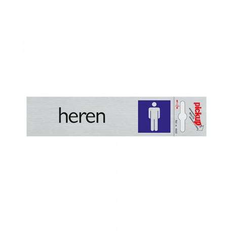 Bord alulook heren - 165x44 mm zelfklevend.