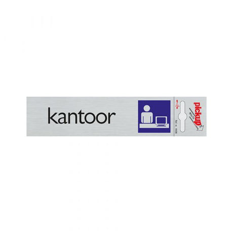 Bord alulook kantoor - 165x44 mm zelfklevend.