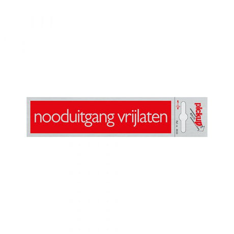 Bord alulook nooduitgang vrijlaten - 165x44 mm zelfklevend.