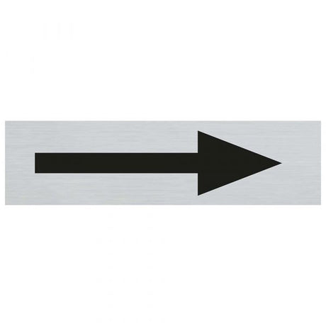 Bord alulook pijl - 165x44 mm zelfklevend.