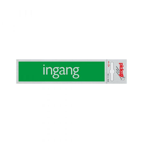 Bord alulook ingang - 165x44 mm zelfklevend.