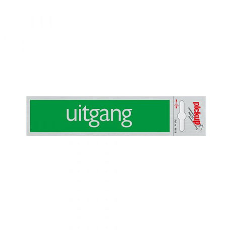 Bord alulook uitgang - 165x44 mm zelfklevend.