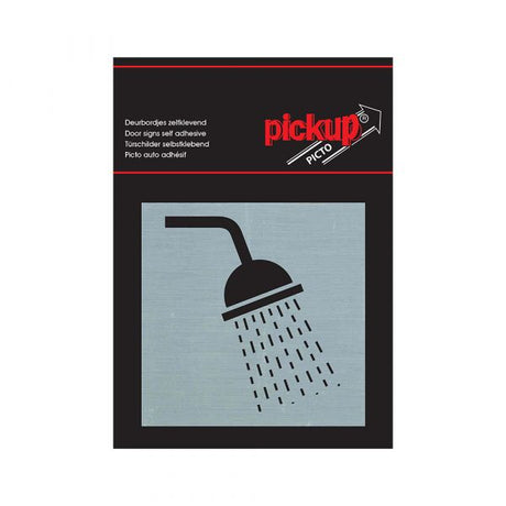 Bord alulook douche - 80x80 mm zelfklevend.