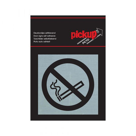 Bord alulook verboden te roken - 80x80 mm zelfklevend.