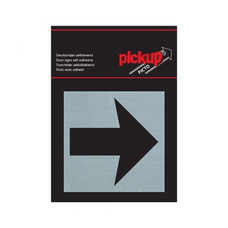 Pickup route alulook alu picto 80x80 mm - pijl