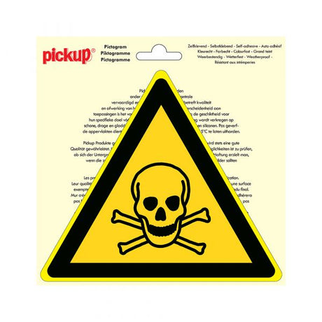 Sticker giftige stoffen - 200 mm driehoek.