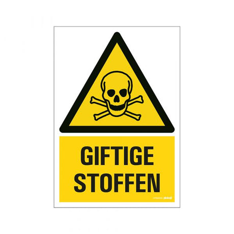 Bord giftige stoffen - 230x330 mm.