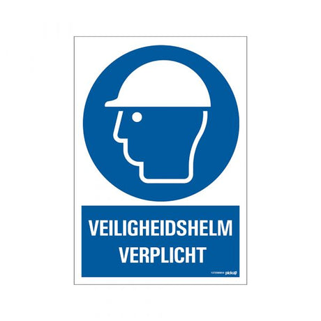 Bord veiligheidshelm verplicht - 230x330 mm.