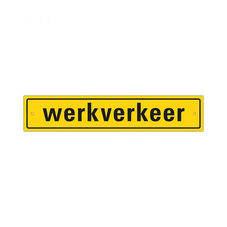 Bord werkverkeer incl. zuignapjes - 80x400 mm met boorgaten.