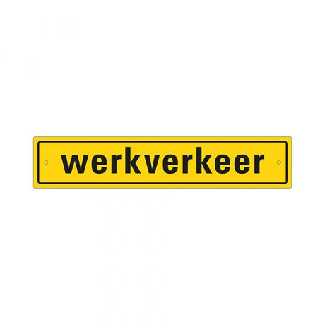 Bord werkverkeer incl. zuignapjes - 80x400 mm reflectieklas.