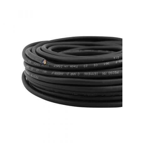 Bouwkern rubber kabel - 20 meter (zwart, 3 x 1 mm²)