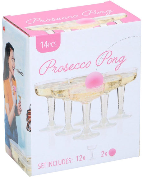 Lifetime games prosecco pong 14-delig - beerpong voor vrouwen - bierpong - drankspel - drank spelletjes
