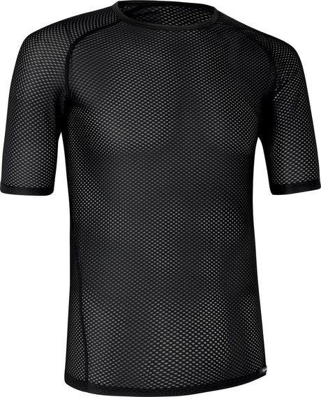 Gripgrab - ultralight mesh korte mouw base layer zomer fiets ondershirt polygiene zweethemd - zwart - heren - maat s