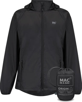 Mac in a sac origin 2 regenjas unisex - zwart - maat xl