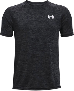 Under armour ua tech 2.0 ss-blk jongens sportshirt - zwart - wit