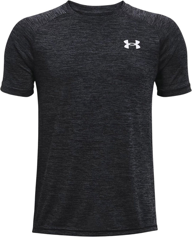 Under armour ua tech 2.0 ss-blk jongens sportshirt - zwart - wit