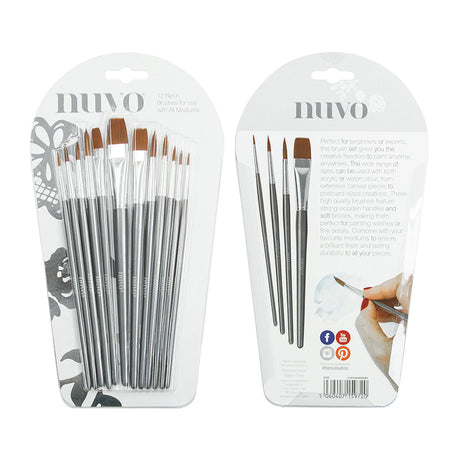 Nuvo by tonic studios nuvo • paint brush set 12pcs