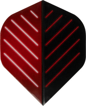 Faver dartflights - 3 stuks - pvc - rood zwart met print