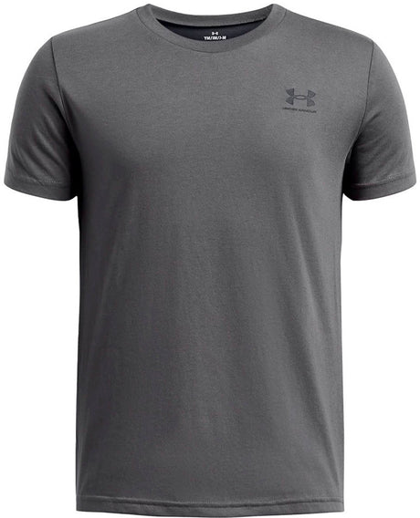 Under armour ua b sportstyle lc ss unisex sportshirt - grijs - zwart