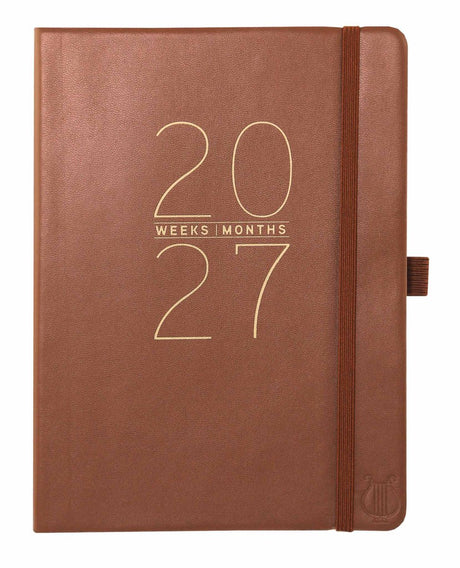 Agenda 2027 volwassenen – a5 18-maanden agenda – classic brown agenda s 2026-2027 – weekplanner