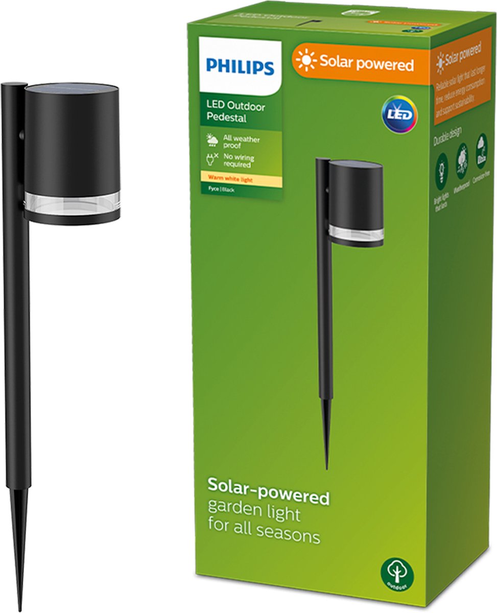Philips led philips fyce sokkellamp met spies - zwart