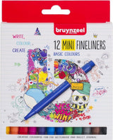 Bruynzeel fineliner mini set 12 kleuren