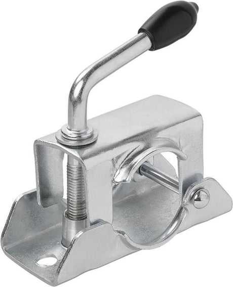 klem voor neuswiel 48 mm staal 130 x 50 mm zilver