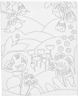 Creativ company schildercanvas met print bloemenlandschap - 24x30cm