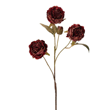 Roberts collection kunstbloem pioen 73cm rood met goud