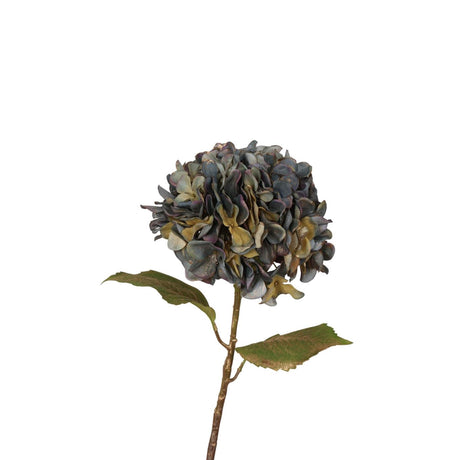 Roberts collection kunstbloem hortensia 55cm blauw met goud