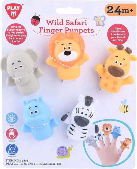 Play go vingerpoppetjes wild safari - 5st.