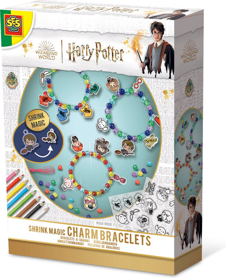 Ses creative harry potter bedelarmbanden met krimpfolie - 3 stuks - vanaf 5 jaar - armbandjes maken - schoencadeautjes sinterklaas