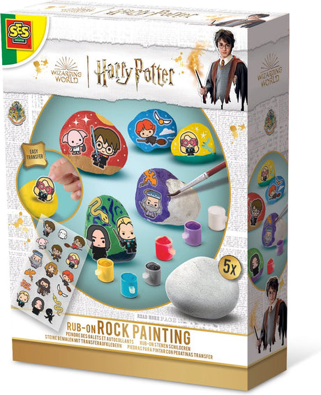 Ses creative harry potter stenen schilderen met transfers - 5 stuks - vanaf 5 jaar - happy stones - schoencadeautjes sinterklaas