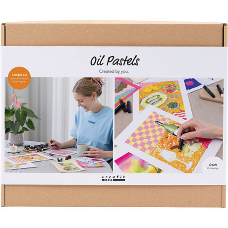 Creativ company http: www.cchobby.nl starter-hobbyset-oliepastel-diverse-kleuren-1-doos
