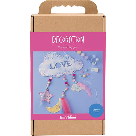 Creativ company http: www.cchobby.nl hobbyset-decoratie-wolk-maan-ster-glitterkleuren-pastelkleuren-1-doos