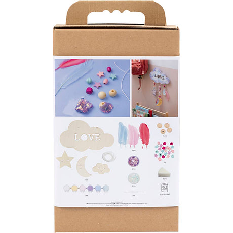 Creativ company http: www.cchobby.nl hobbyset-decoratie-wolk-maan-ster-glitterkleuren-pastelkleuren-1-doos