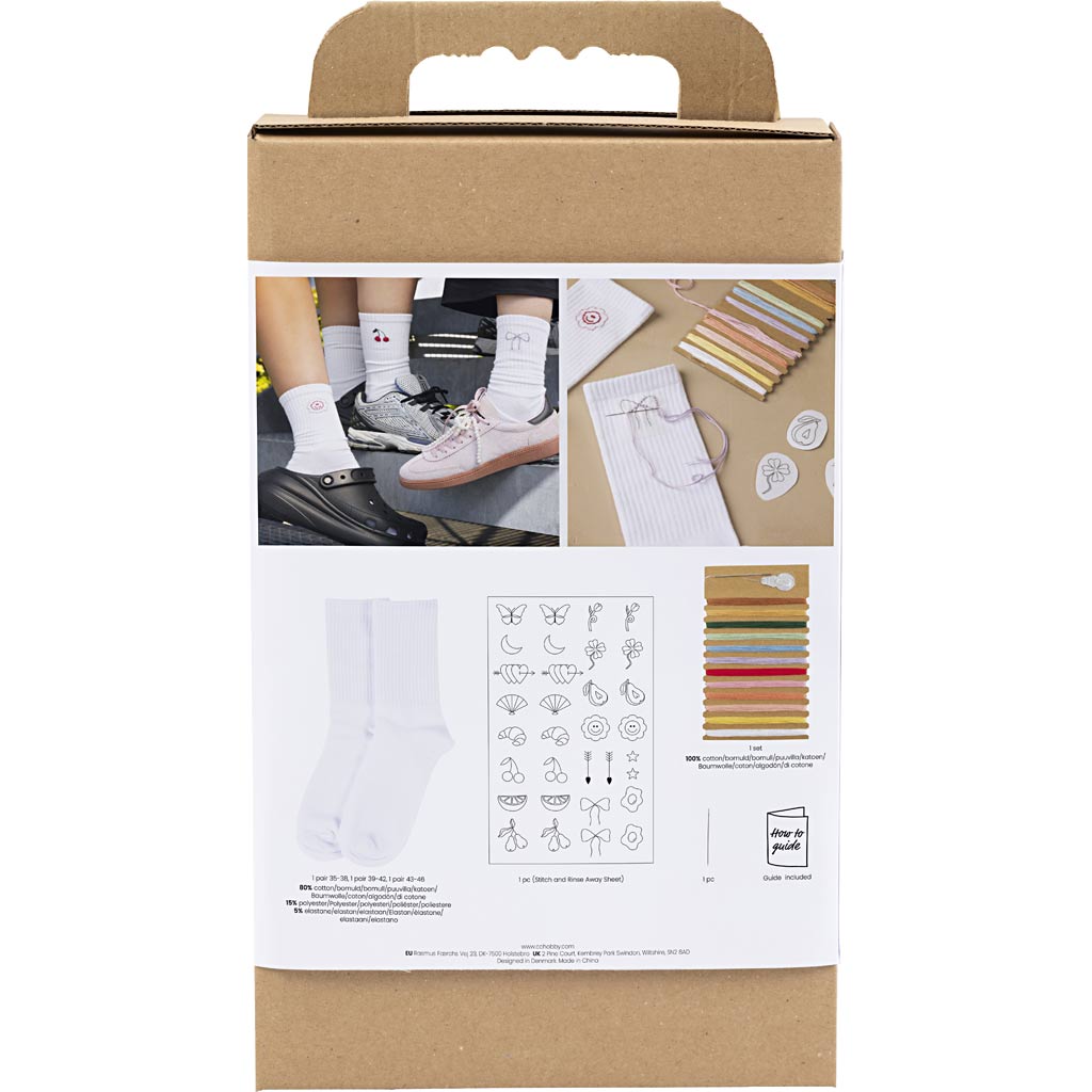 Creativ company http: www.cchobby.nl hobbyset-borduurwerk-sokken-wit-1-doos