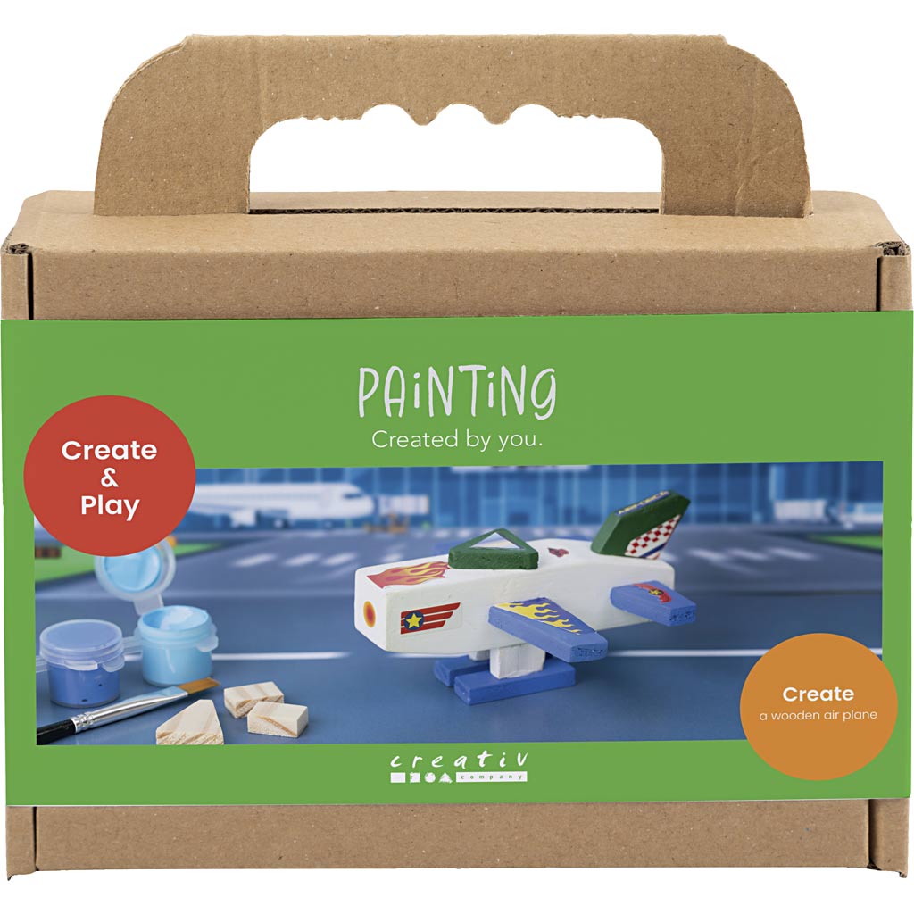 Creativ company http: www.cchobby.nl mini-hobbyset-schilderen-vliegtuig-blauw-groen-harmonie-1-doos