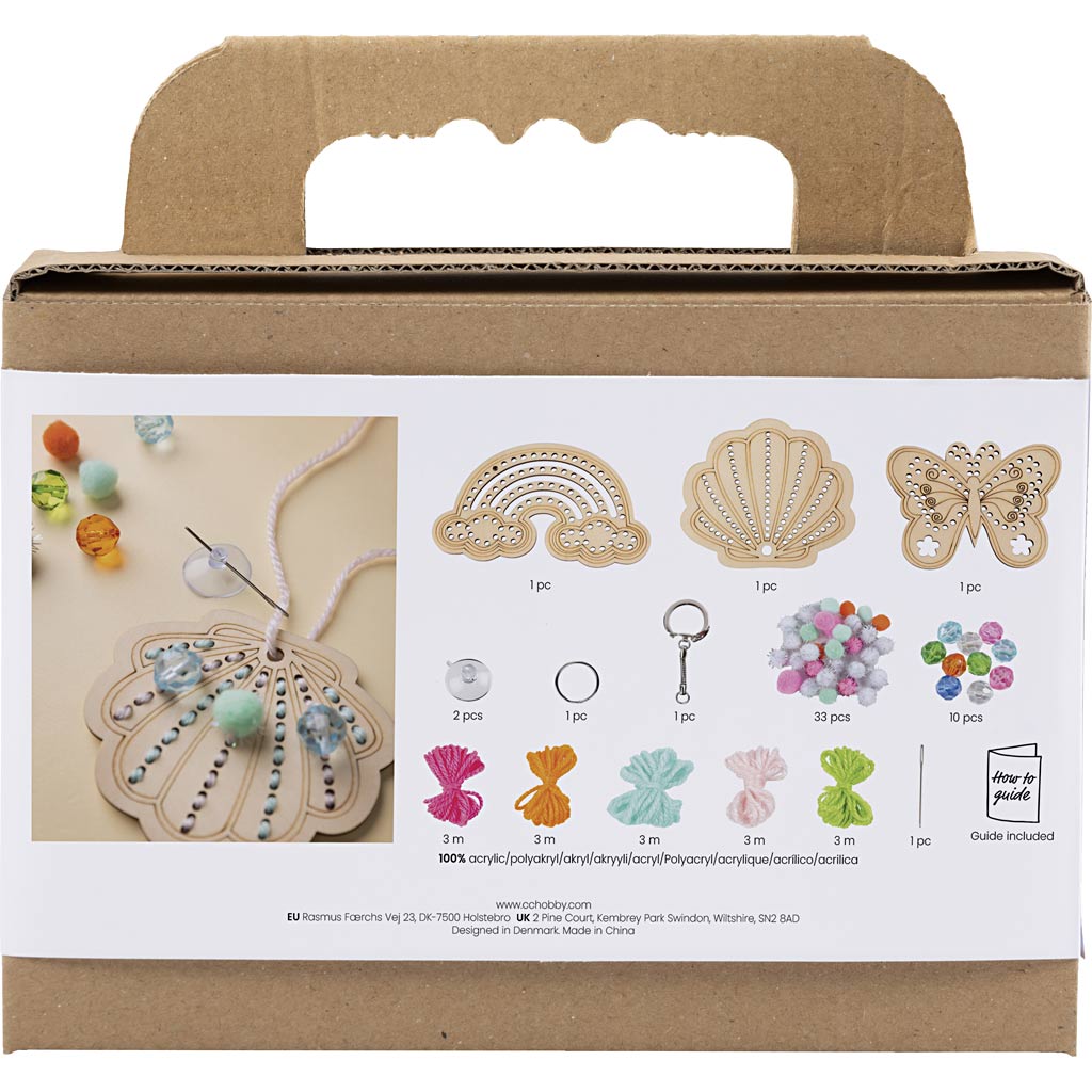 Http: www.cchobby.nl mini-hobbyset-borduurwerk-vlinder-schelp-regenboog-diverse-kleuren-1-doos