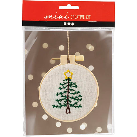 Creativ company mini hobbyset borduurwerk kerstboom