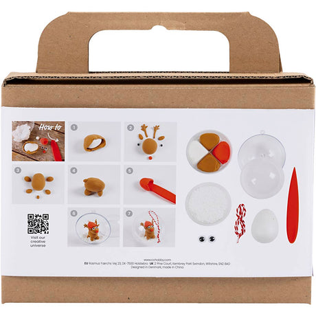 Creativ company mini hobbyset boetseren kerstbal rendier