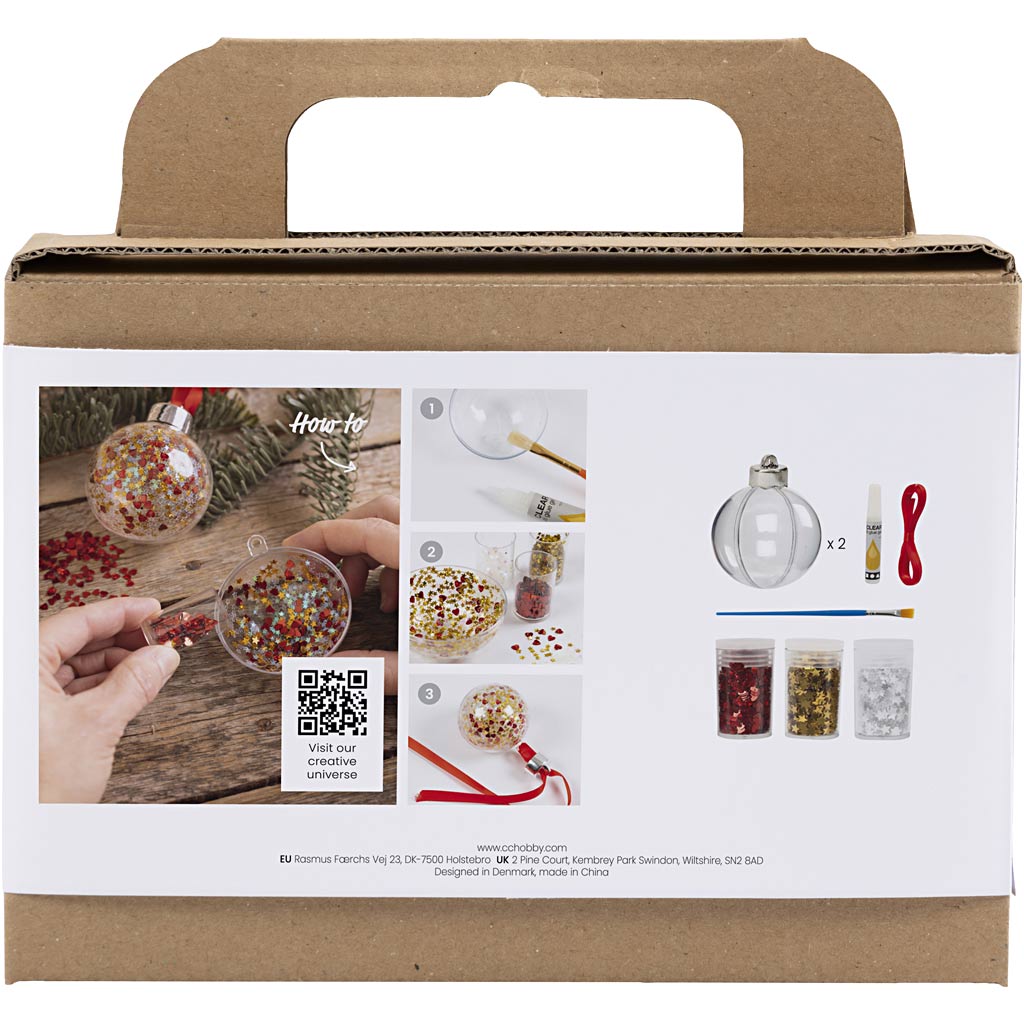 Creativ company http: www.cchobby.nl mini-hobbyset-kerstballen-pailletten-1-doos