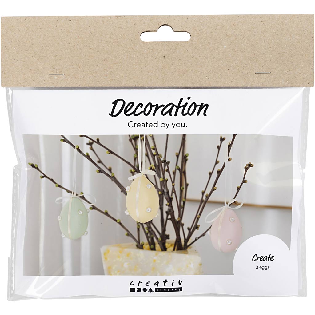 Creativ company mini hobbyset decoratie eieren pastelkleuren