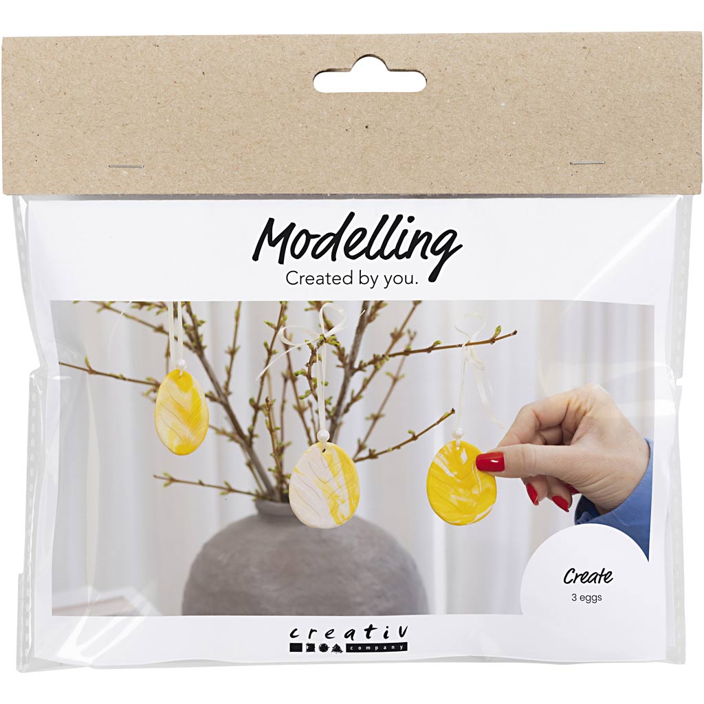 Creativ company http: www.cchobby.nl mini-hobbyset-boetseren-ei-lichtgeel-pastelkleuren-1-doos